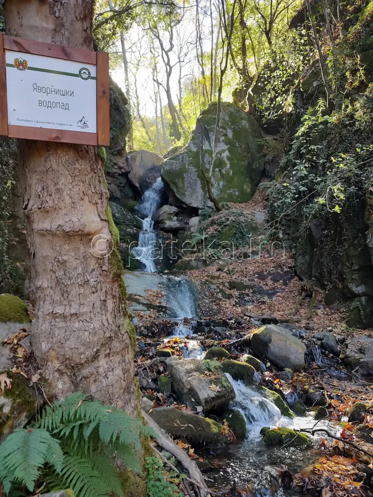 Яворнишкият водопад през есента