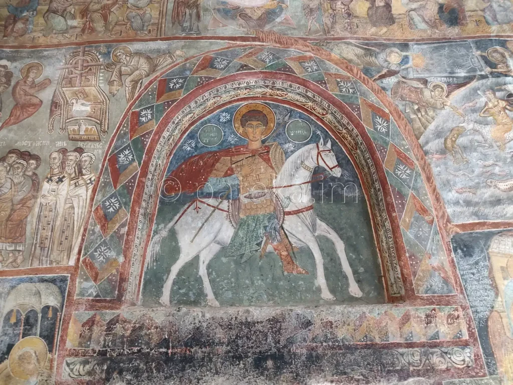 Св. Димитър, изрисуван на църквата на Бобошевския манастир