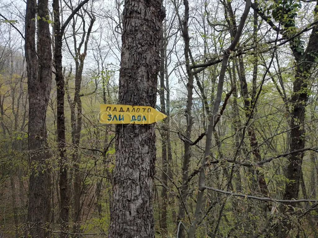 Указателна табелка за водопад Азовско падало