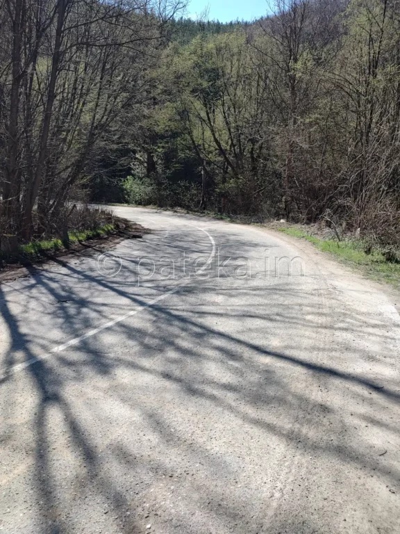 Завоят по пътя Горнослав - Орешец, преди който се намира уширението за водопад Св. Георги