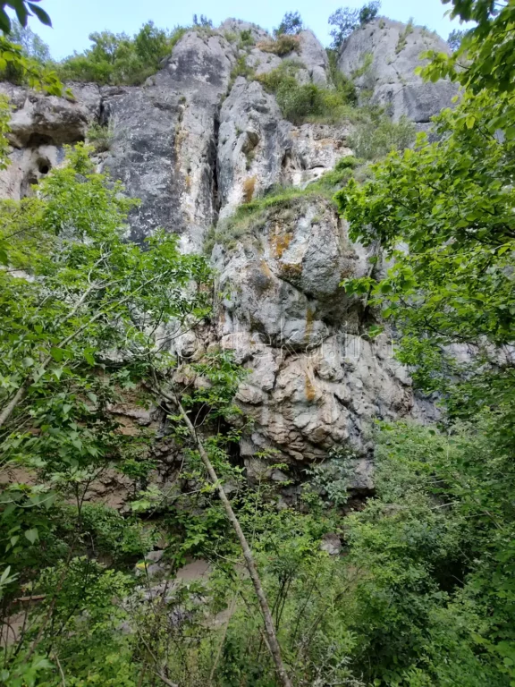 Отвесната скала при Врабчанския водопад